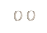 Charming Design 925 Sterling Silver Hugging Earrings studded with CZ